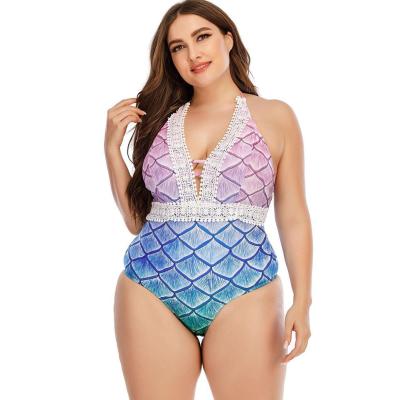 China Ladies Plus Size Oversized Bikinis Swimwear Fabric Fashion Print Color Swimwear For Bathing Suit for sale