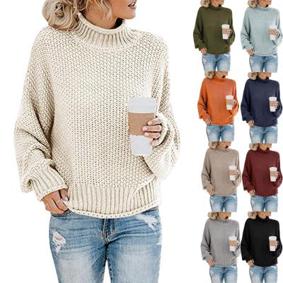 China 2021 Colorful Regular Comfortable Plus Size Sweaters Loose Dress Round Neck Striped Women's Sweaters for sale