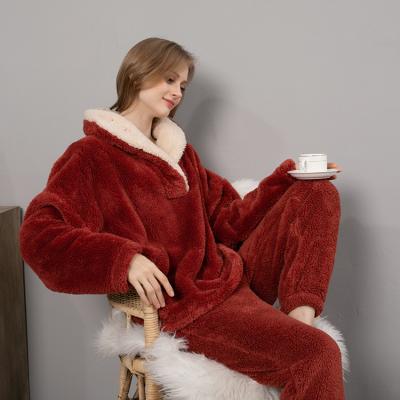 China Wholesale QUICK DRY Women's Cute Winter Pajamas Sleep Cute Pajamas Sets Female Animal Flannel Sleepwear for sale