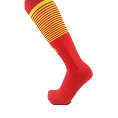 China Wholesale Breathable Custom Design Fashion OEM Red Anti Bacterial Knee High Soccer Socks for sale