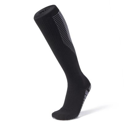 China Anti Bacterial Colorful Athletic Cotton Absorbent Anti Slip Long Football Socks for sale