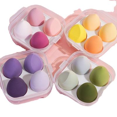 China 4pcs Combination Beauty Cosmetic Sponges Dry And Wet Powder Puff Sponge Eco-friendly Powder Base Makeup Beauty Sponge In Egg Box for sale