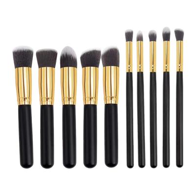 China 10pcs Professional Synthetic Cosmetic Brush Custom Made Cosmetic Brushes For Eyeshadow Foundation Concealer Blush for sale