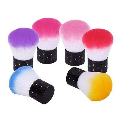 China Private Label Vegan Kabuki Makeup Brush Cosmetic Brush with Leather Bag, Mini Case Travel Idea High Quality for sale