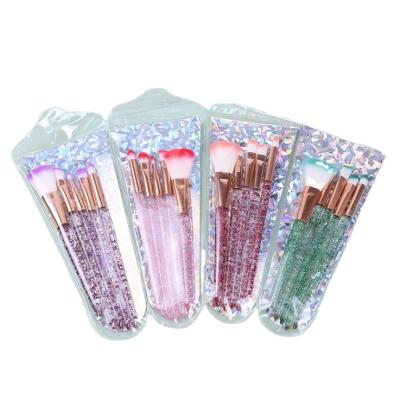 China Cosmetic Tool Kit Eye Shadow Detail Brush Brochas Para Maquillaje Glitter Handle Makeup Brush 5pcs Promotion Cosmetic Beauty Brush for sale