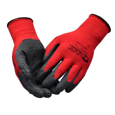 China Non-Slip Anti-Slip Thicken Latex Safety Work Coating Gloves Palm Coated Gloves Mechanic Working Gloves For Garden Work for sale