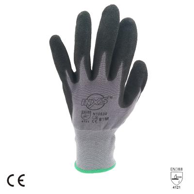 China Anti-Slip Nylon Gloves Nitrile Coated Safety Work Gloves 13 Gauge Oil-proof Mechanic Working Gloves for sale