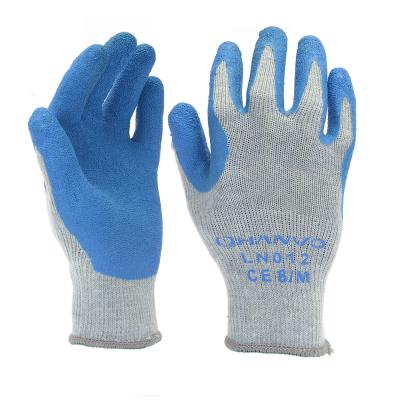 China Safety Work Gloves 10G Polycotton Anti-Slip Protective Coating With Smart Grip Latex Coated Garden Repairing Builder Gloves for sale