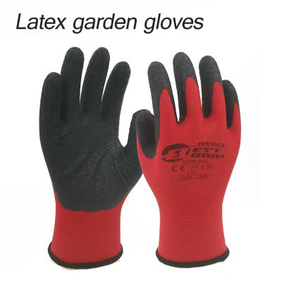 China Non-Slip Anti-Slip Thicken Latex Safety Work Coating Gloves Palm Coated Gloves Mechanic Working Gloves For Garden Work for sale