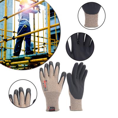 China Anti-Cut Kitchen Butcher Food 13 Gauge Safety Gloves SAFETY-INXS Nitrile Level 5 Cut-Resistant Work Gloves Cut Resistant Gloves for sale