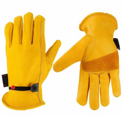 China LPRED-08 Cold Protection Whip Safety Protection Leather Gloves Wear Work Gloves Welding Hot Conductor Working Gloves for sale