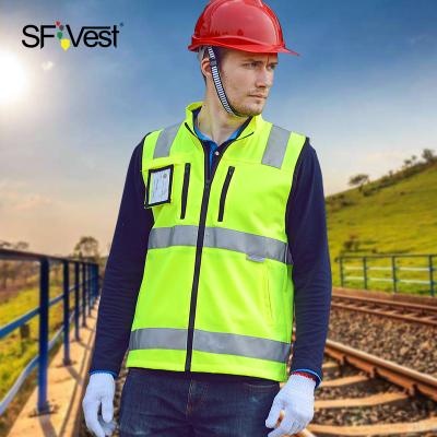 China SFVest Safety Visibility Vest Safety Vest Pockets High Reflective Multi Reflective Safety Workwear Vest Safety Warning Vest for sale