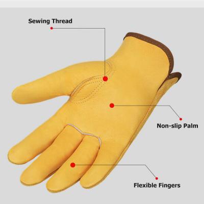 China LPRED-06 Anti-heat Work Welding Leather Gardening Gloves for Gardening, Farm, Warehouse Working Gloves for sale