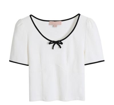 China Breathable Customize Casual White Pima Cotton Short Sleeved Little Girl T-shirt White T-Shirts For Women for sale