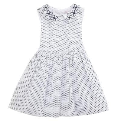 China Newest Design Breathable Summer Casual Sleeveless Polka Dot Retro New Girl Dress for sale