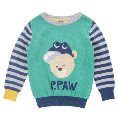 China Luxury Clothing Intarsia Anti-pilling Kids Hand Knit Letter Sweater Kids Sweaters for sale