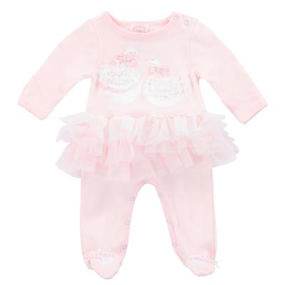 China Princess Bow Lace Spandex / Organic Cotton Newborn Baby Girl First Birthday Rompers for sale