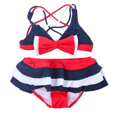 China QUICK DRY Toddler Girls Swimwear OEM Moon Short Bikini Sailor Swimsuit Baby Cover Up Baby Swimwear 2021 for sale