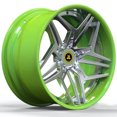 China JZ53 aluminum alloy forged 2 piece passneger car wheel 16 17 18 19 20 21 22 23 24 inch alloy wheel rim rines for hot luxury car for sale