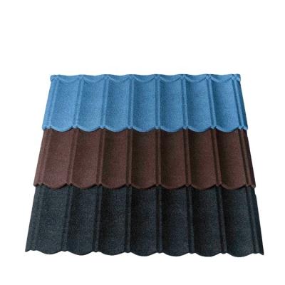 China Modern Decorative Colored Stone Coated Sheet Steel Roofing Tiles for sale