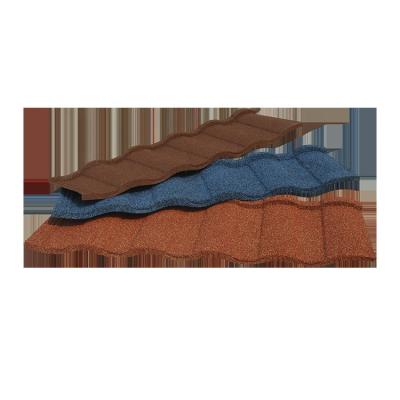 China 2021 Modern Colored Stone Coated Steel Roman Shingles Roofing Tiles Sheets for sale