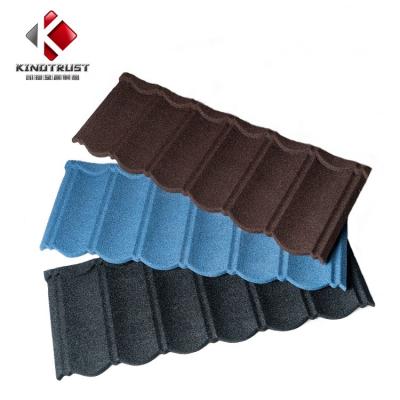 China Modern Roofing Stone Shingle Chips Metal Roof Tiles With Size 1340 X 420 Mm for sale