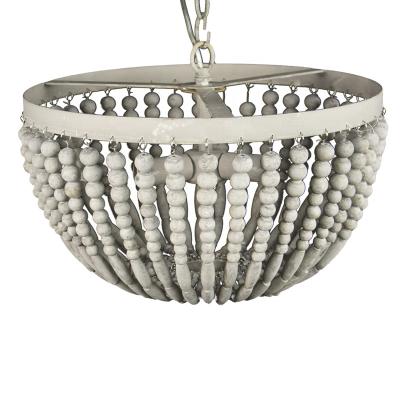 China Retro/Rustic/Vintage Antique Wooden Bead Chandelier Ceiling Lighting Pendant Light For Home Hotel Villa for sale