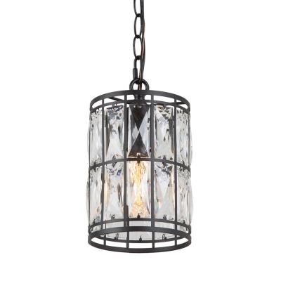 China Farmhouse 1-Light Modern Glass Pendant Light, Crystal Chandelier for sale