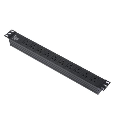 China Manufacturer Cyberpower Industrial PDU Aluminum Alloy Server PDU Switch 8 Way Mount Rack Power Strip for sale