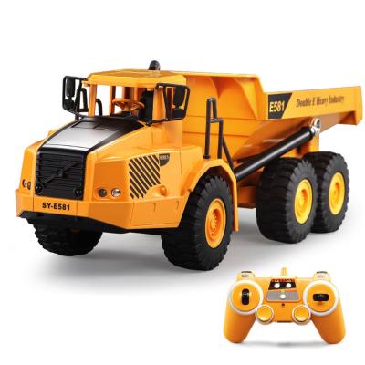 China RC Model E581-003 1:26 Th Volvo Articulated Transporter 2.4G Rc Remote Control Elevating Engineer Dump Truck for sale