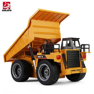 China RC Car Hobby Huina Rc Excavator Metal 1:18 2.4G 6CH RC Dump Truck Engineer 1540 for sale