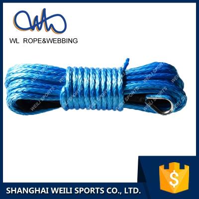 China ATV/UTV (WL ROPE) 6MM x 12M UHMWPE Synthetic Fiber Winch Rope + Tensile SS Thimble: 4000kg for sale