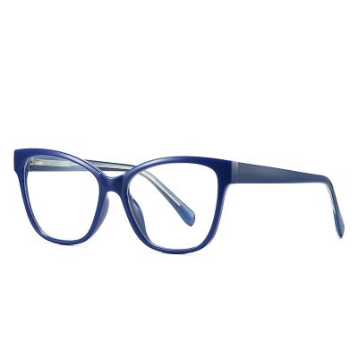 China Amazon New Product Fashion Trendy Optical Eye Glasses Frame Custom Street Shooting Flat Light Glasses 2028 Anti-blue Female Computer Glasses for sale