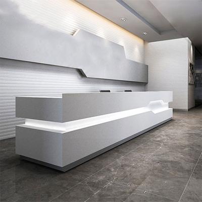 China Customize Design Modern Commercial Office Counter Table Beauty Salon Front Desk Reception Desk for sale