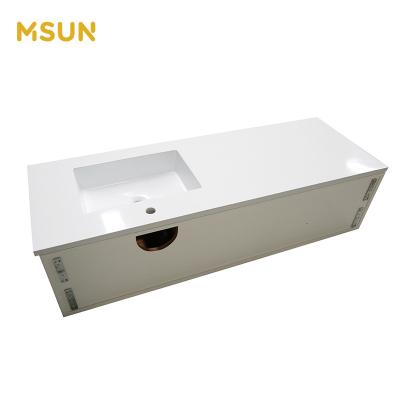 China MSUN Resin Basin Vessel Modern Artificial Stone Bowl Sink Solid Outdoor Wisdom Basin Stone Vessel Basin for sale