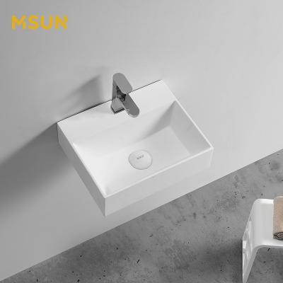 China Hung Basin Bathroom Wash Basin Bathroom Sink Wall Mounted Solid Outdoor Wash Basin Sink Repairable for sale