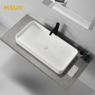 China Modern Hotel Wash Basin Bathroom Vanity Sink Countertop Above Countertop Hand Wash Sink for sale