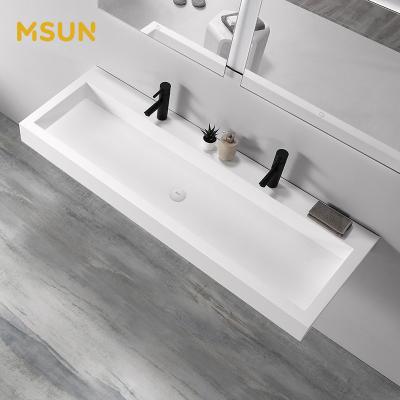 China Modern Wall Hung Bathroom Sinks Solid Outdoor Stone Basin Hotel Vanity Deep Basin Sink for sale