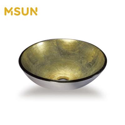 China Matte Blue Oval Glass Bathroom Basin Prices Smooth Tempered Glass Basin for sale