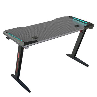 China Led Computer Game Table Expandable PC Racing Standing Desk for sale