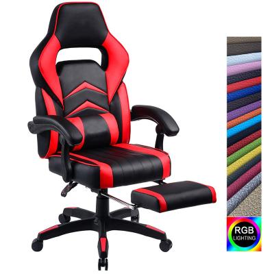 China Adjustable (height) New Arrival PU Gaming Chair Computer Racing Chair with Footrest for sale