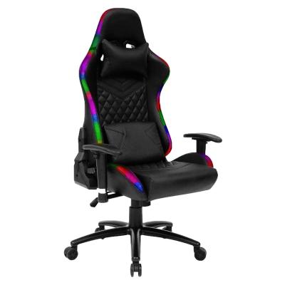 China (Height)Adjustable 2021 New Design RGB Gaming Chair With 2D Function PU Armrest Led Gaming Chair Gamer for sale