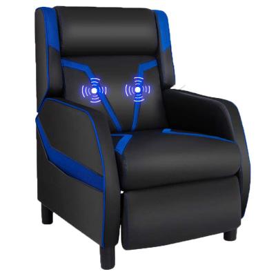 China Adjustable (Height) Faux Leather Gaming Recliner Sofa With Two Point Message for sale