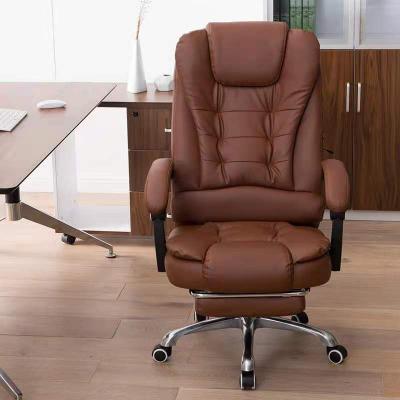 China Ergomic Big & Tall Brown Manager Swivel Leather PU Office Office Chair Adjustable (Height) Factory Directly for sale