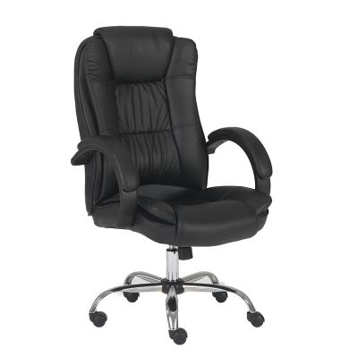 China Swivel Office Chair Boss Executive Chair Task Revolving Chair With Chromed Base for sale