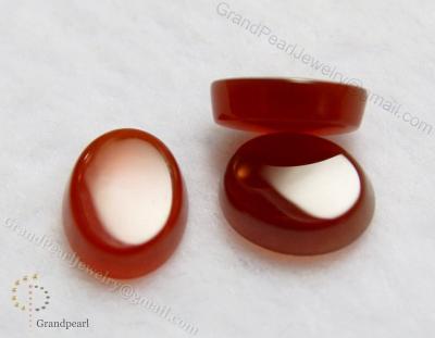 China - Carnelian - 8x10mm oval SBBT (single beveled buff top) loose pieces - loose gemstone for sale