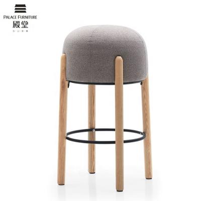 China 2021 Modern Modern Bar Stool Wooden Chair Stool Bar Chair With Footstool for sale