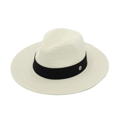 China New Season Sale Character Women Summer Sun Wide Brim Panama Hat Beach Hot Straw Hat for sale