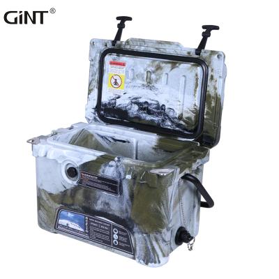 China Waterproof GiNT 20QT Custom Colors Rotomolded Ice Chest Camouflage Printing Ice Cooler Boxes for sale