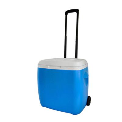 China Best Selling Portable 18L Wheeled Cooler Box Waterproof With Wheels Plastic Ice Chest Ice Cooler for sale